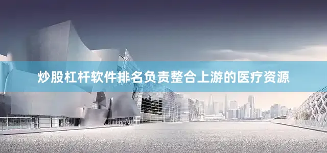 炒股杠杆软件排名负责整合上游的医疗资源